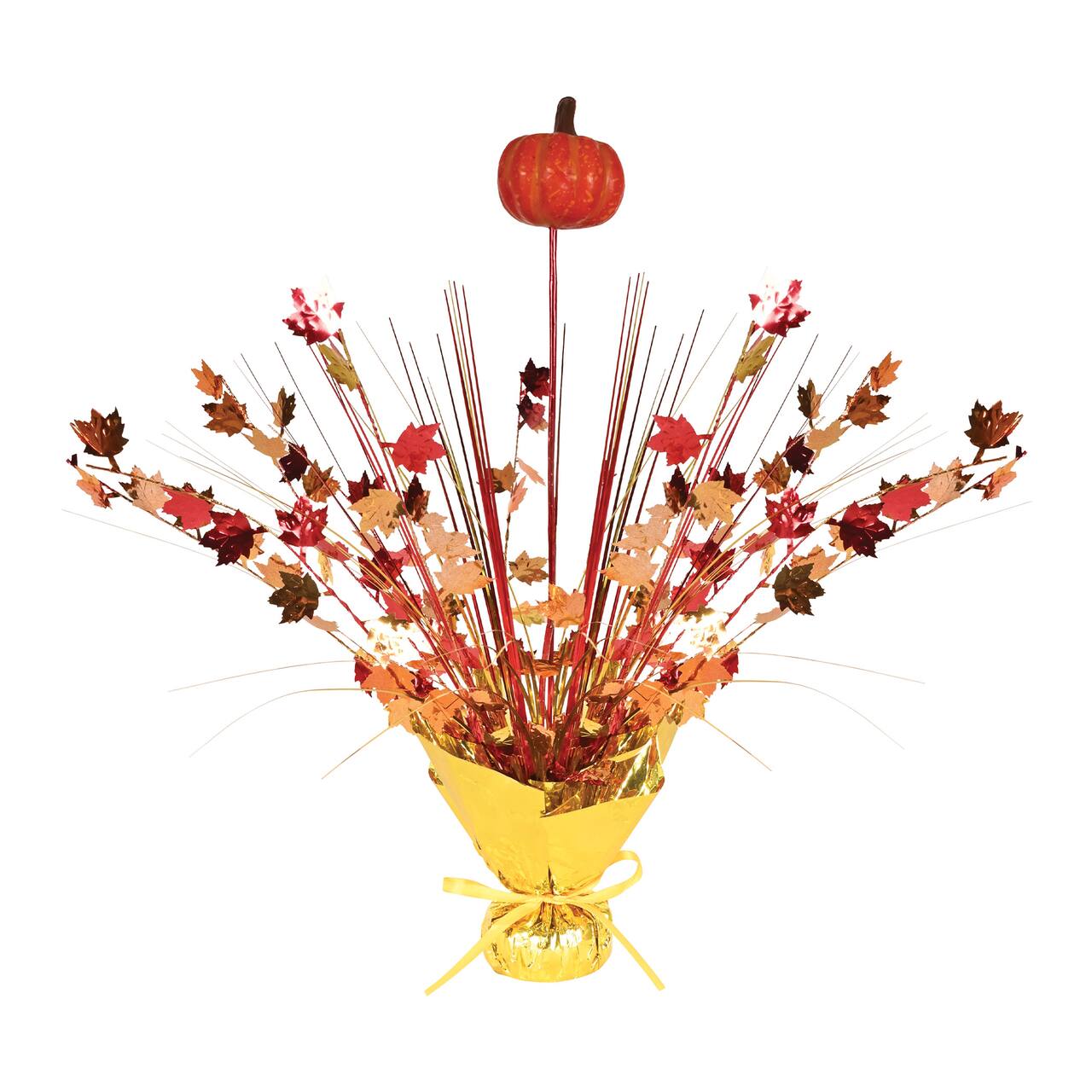 Beistle 16.75" Fall Gleam 'N Centerpieces Spray Set